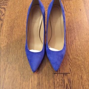J. Crew Elsie blue suede pumps